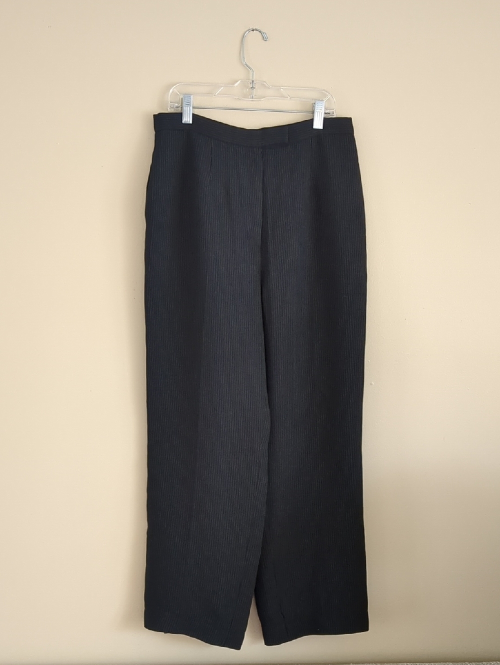 8 Tahari Studio Black Striped Pants Career Office Work Trousers